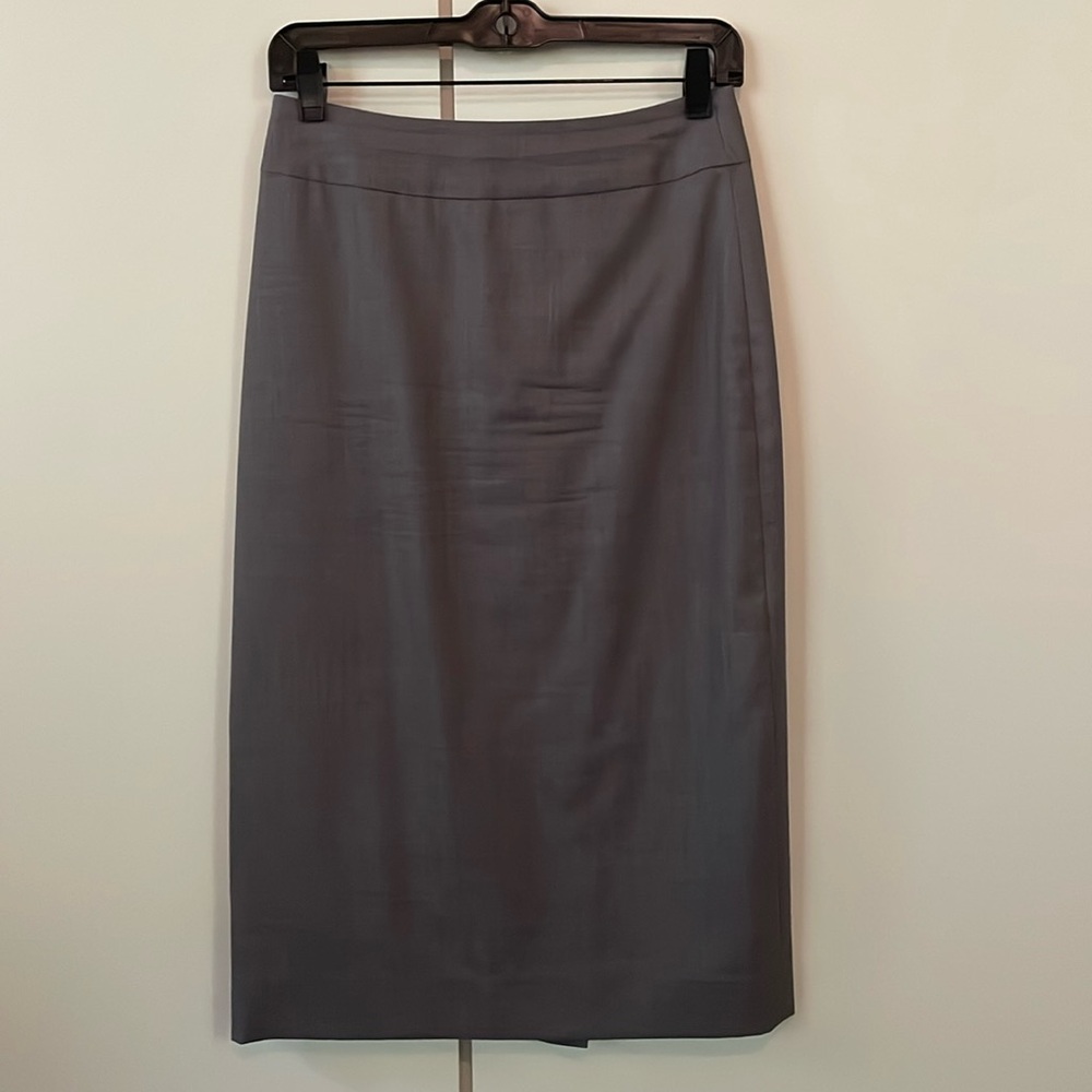 Ports 1961 Lightweight Wool Suiting Midi Skirt, Size 2